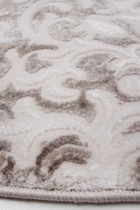 Dywan okrągły nowoczesny Galya K3727A brązowy - brzeg