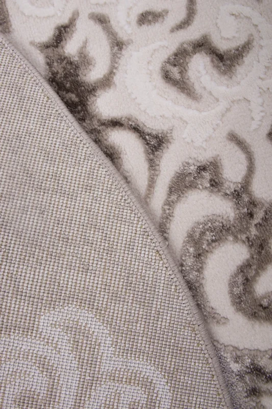 Dywan okrągły nowoczesny Galya K3727A brązowy -spód