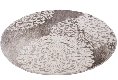 Dywan okrągły Galya K3727A brązowy - rzut ukośny