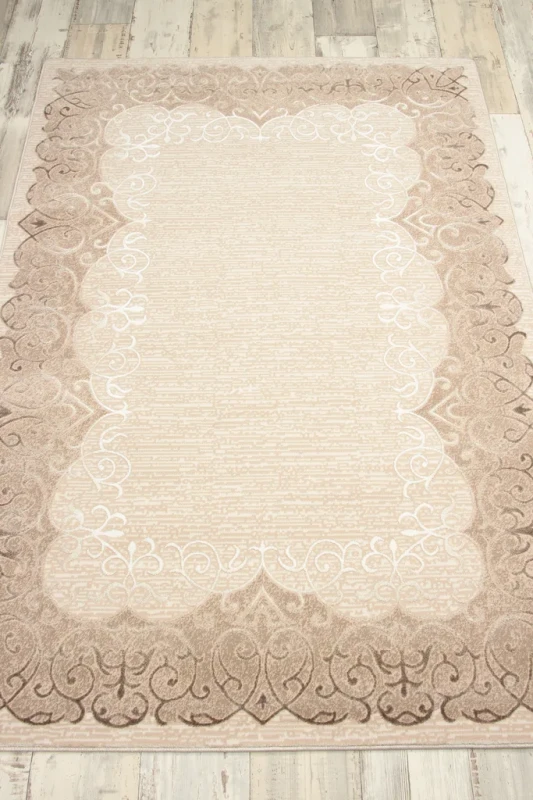 Dywan klasyczny Galya K3729A beżowo-brązowy - rzut ukośny