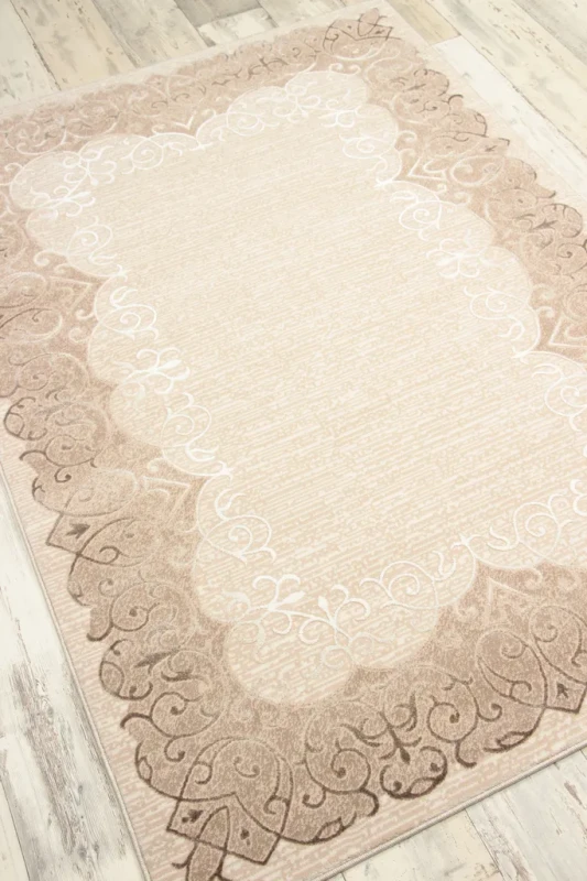 Dywan klasyczny Galya K3729A beżowo-brązowy - rzut z boku