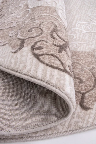 Dywan okrągły klasyczny Galya K3729A beżowo-brązowy - spód