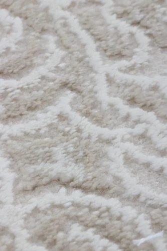 Dywan nowoczesny Galya K3732A kremowo-brązowy - runo 3d