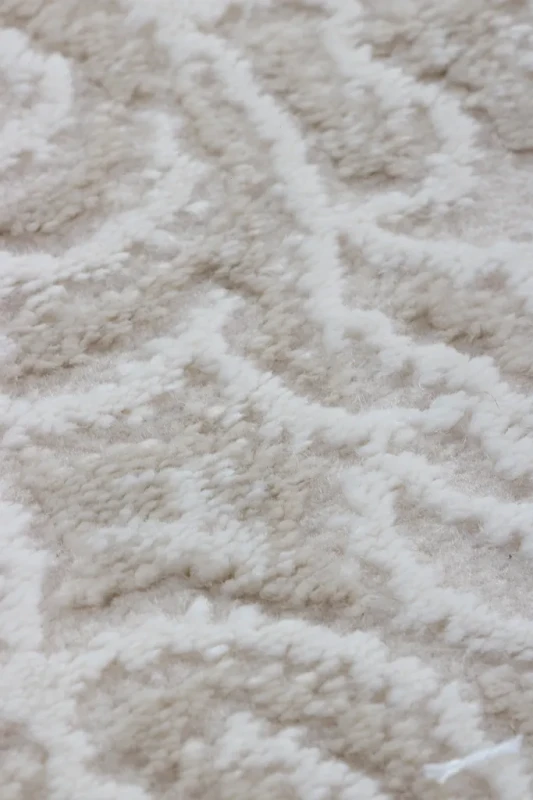 Dywan nowoczesny Galya K3732A kremowo-brązowy - runo 3d