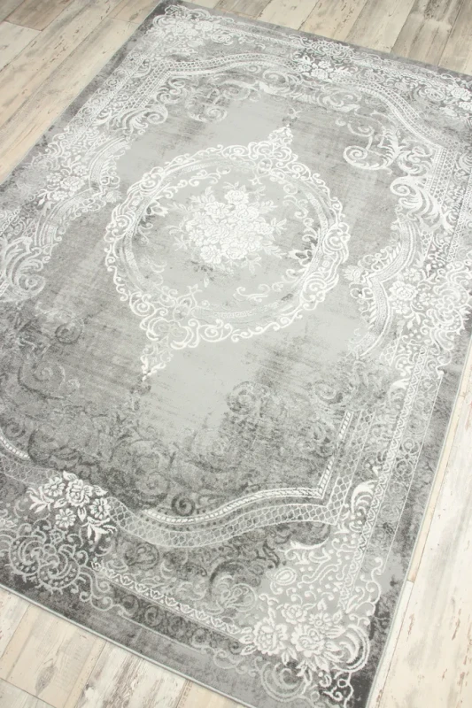 Dywan tradycyjny Galya K3754A szary - rzut z boku