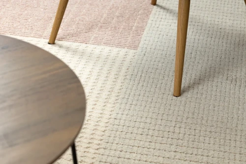 Dywan wełniany Flux 461.9.AE200 beż/różowy struktura 3d
