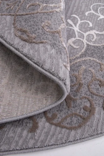 Dywan okrągły klasyczny Galya K3810A szaro-brązowy - spód