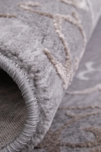 Dywan okrągły klasyczny Galya K3810A szaro-brązowy - bok