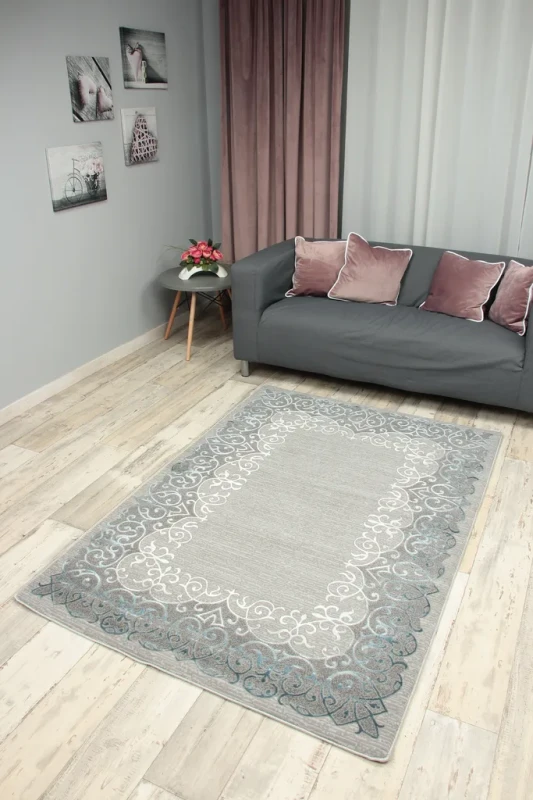 Dywan klasyczny Galya K3871A szaro-niebieski do salonu