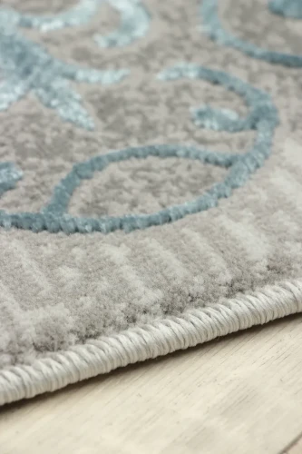 Dywan klasyczny Galya K3871A szaro-niebieski - obszycie brzegu