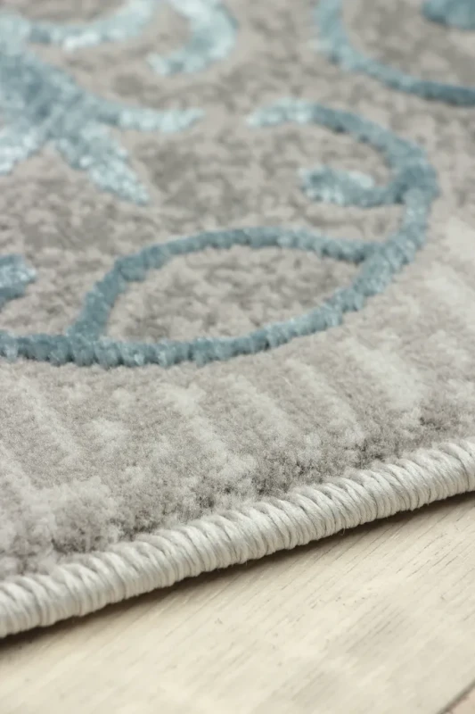 Dywan klasyczny Galya K3871A szaro-niebieski - obszycie brzegu