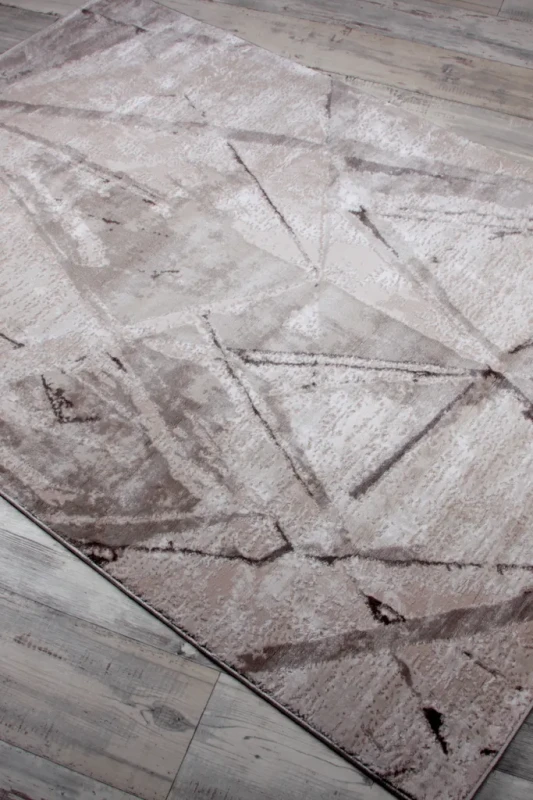 Dywan nowoczesny Galya K4022A brązowy - rzut z boku