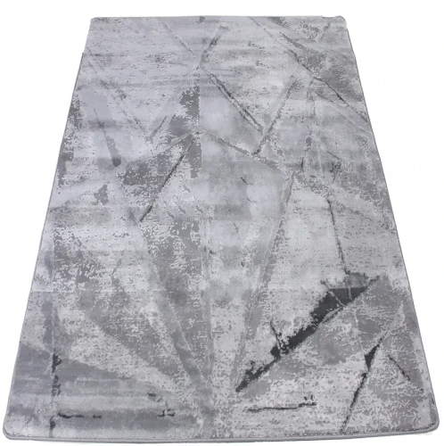 Dywan nowoczesny abstrakcja Galya K4022G szary - rzut ukośny