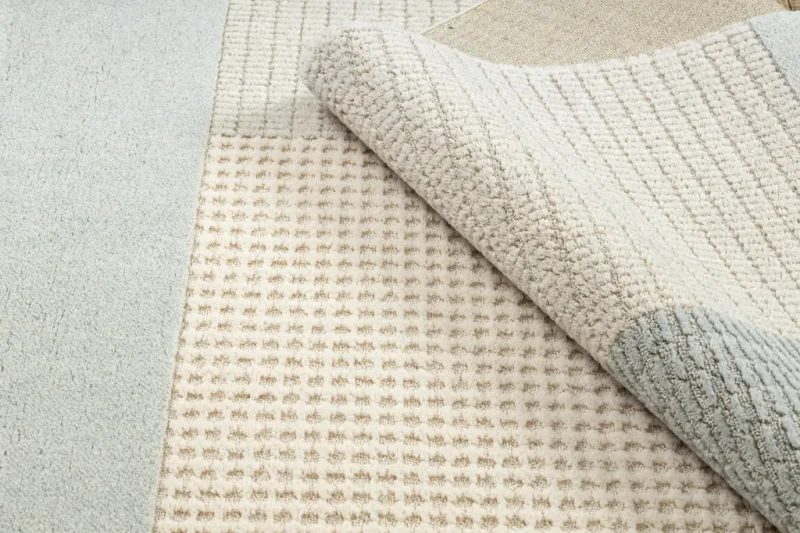 Dywan wełniany Flux 461.9.AE500 niebieski/krem wzór