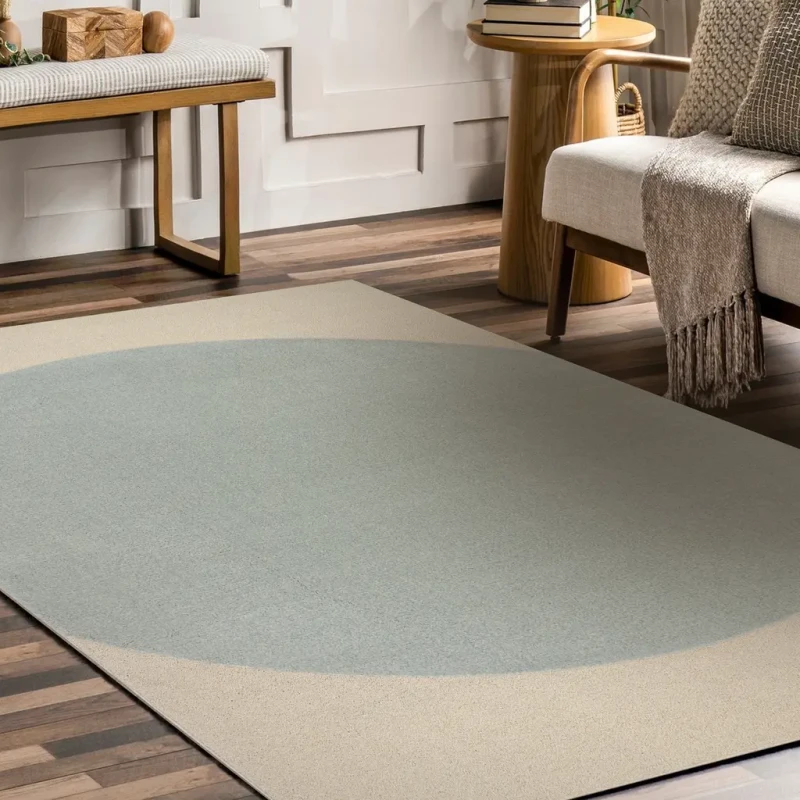 Dywan wełniany Flux 461.10.AE500 niebieski/krem aranżacja