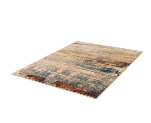 Dywan wełniany nowoczesny Agnella Isfahan Abrio ciemny beż rzut z boku