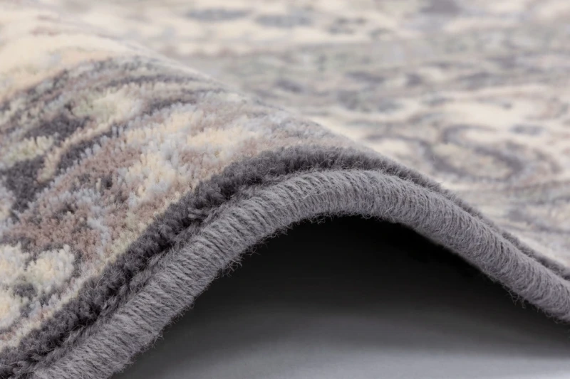 Dywan wełniany klasyczny Agnella Isfahan Almas antracytowy runo i obszycie