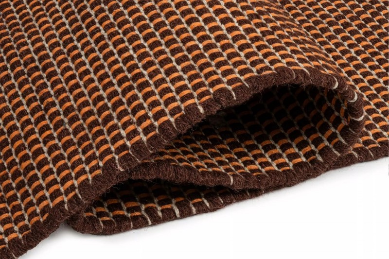 Dywan wełniany sznurkowy Loni WLC106 brązowy - bok