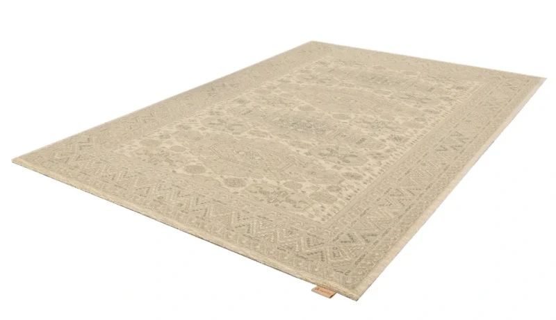 Dywan wełniany Agnella Regius Wenira beżowy - rzut ukośny