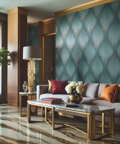 Elegancka tapeta ścienna do nowoczesnego salonu Marburg Papis Loveday 35806 Icon