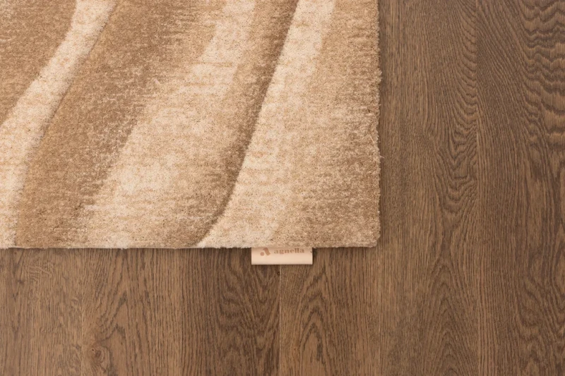 Dywan nowoczesny Agnella Opal Rosalie beżowo-kremowy - róg