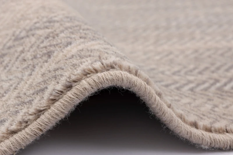 Dywan wełniany nowoczesny Agnella Isfahan Fir beż runo i obszycie