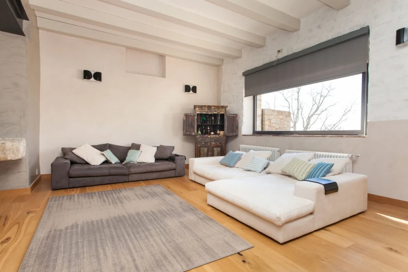 Dywan wełniany nowoczesny Agnella Isfahan Fir beż aranżacja