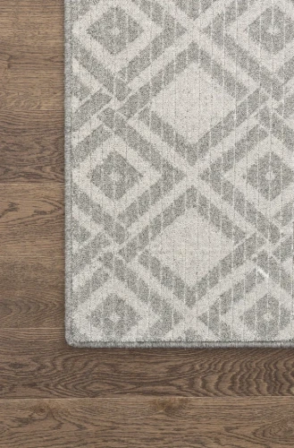 Dywan wełniany Agnella Noble Wiko jasny szary - róg