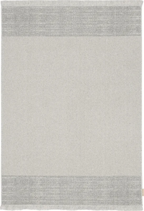 Dywan wełniany z frędzlami Agnella Noble Sullo jasny szary