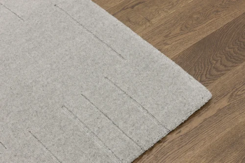 Dywan wełniany Agnella Noble Shift szary - róg