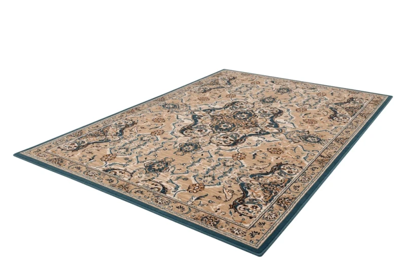 Dywan wełniany Agnella Isfahan Lorica ciemny beż rzut z boku