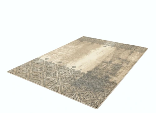 Dywan wełniany vintage Agnella Isfahan Nawarra len rzut z boku