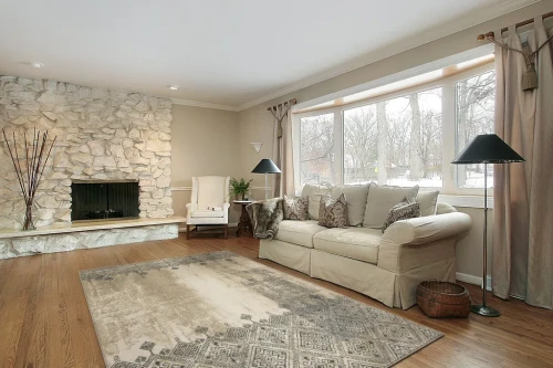 Dywan wełniany vintage Agnella Isfahan Nawarra len aranżacja