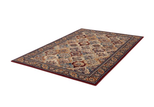 Dywan wełniany Agnella Isfahan Forenza kolor bordowy w rozmiarze 1,60x2,40 m pod kątem
