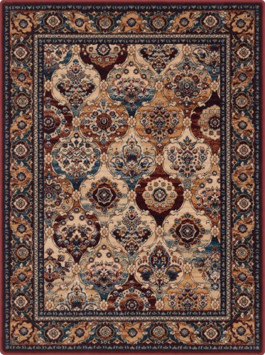 Dywan wełniany Agnella Isfahan Forenza kolor bordowy w rozmiarze 1,33x1,80 m