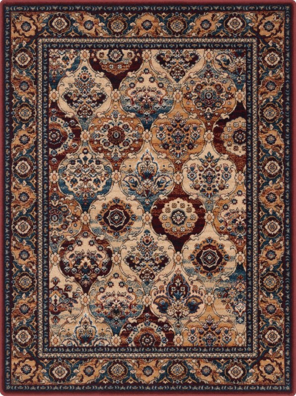 Dywan wełniany Agnella Isfahan Forenza kolor bordowy w rozmiarze 1,33x1,80 m