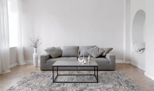 Dywan vintage FD Lush Turms granit (binding) aranżacja