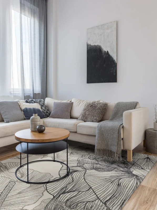 Dywan nowoczesny FD Lush Sammy perła (binding) aranżacja