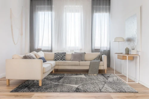 Dywan nowoczesny FD Lush Haust popiel (binding) aranżacja