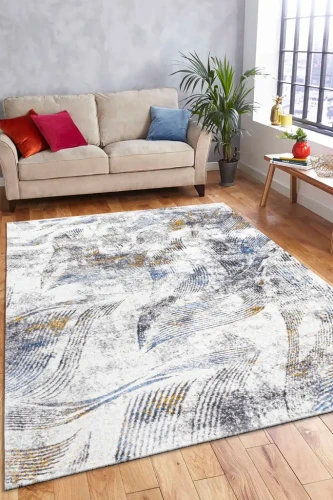 Dywan nowoczesny FD Lush Konko popiel (binding) aranzacja