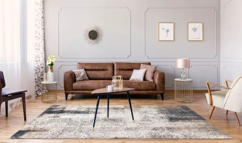 Dywan vintage FD Lush Buds beż (binding) aranżacja