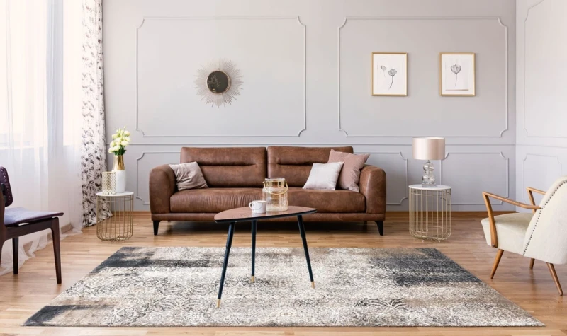 Dywan vintage FD Lush Buds beż (binding) aranżacja