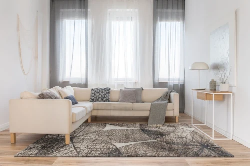 Dywan nowoczesny FD Lush Haust beżowy (binding) aranżacja