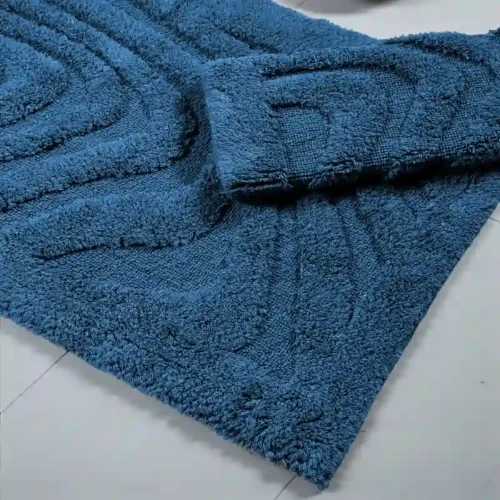 Komplet dywaników łazienkowych Boston 11 navy - runo 3d