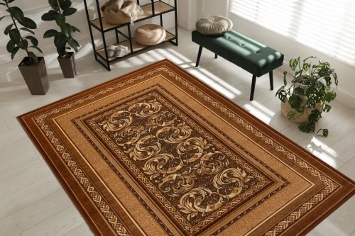 Dywan klasyczny FD Standard Aralia jasny brąz aranżacja