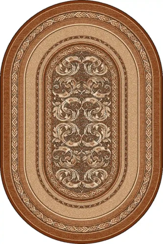 Dywan owalny klasyczny FD Standard Aralia jasny brąz 
