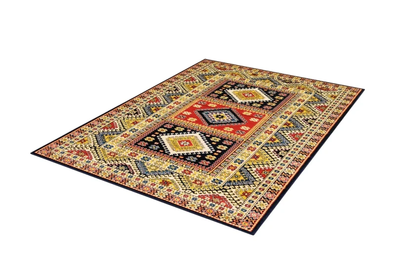 Dywan etno FD Standard Aras granat rzut z boku