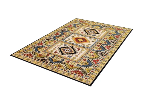 Dywan etno FD Standard Aras krem rzut z boku