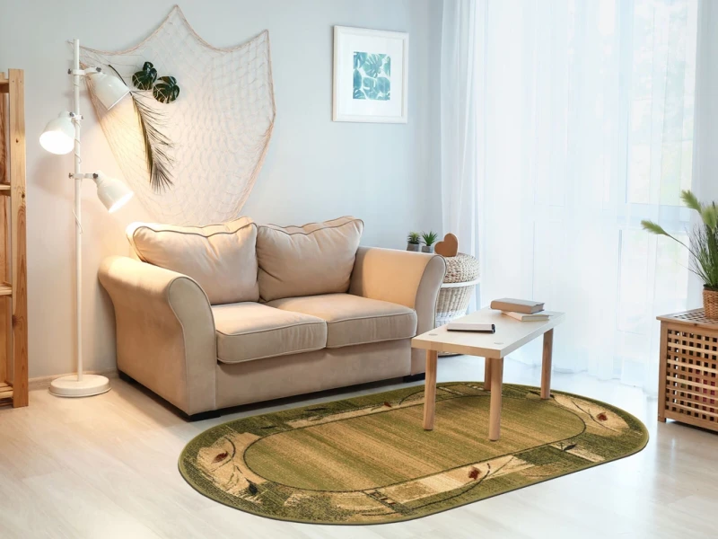 Dywan owalny FD Standard Erba chrom aranżacja