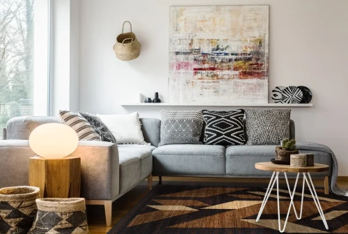 Dywan nowoczesny FD Standard Kanas cynamon aranżacja